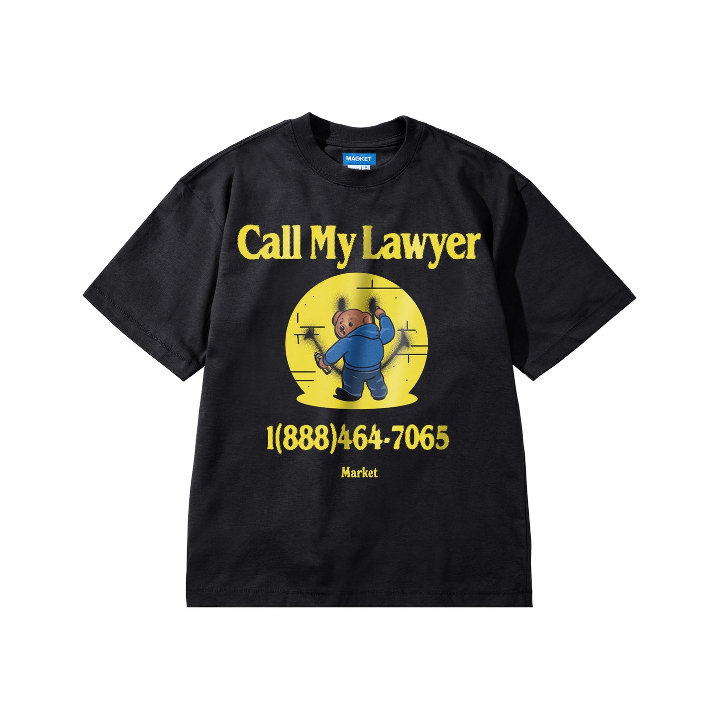MARKET STUDIOS. Smiley Call My Lawyer Bear T-Shirt