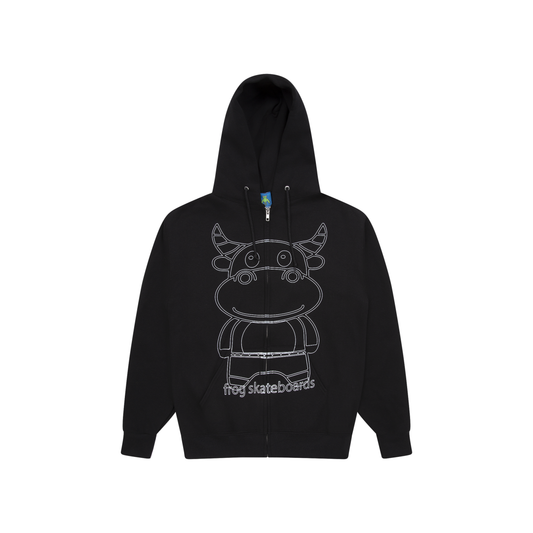 FROG SKATEBOARDS - TOTALLY AWESOME ZIP HOODIE (BLACK)