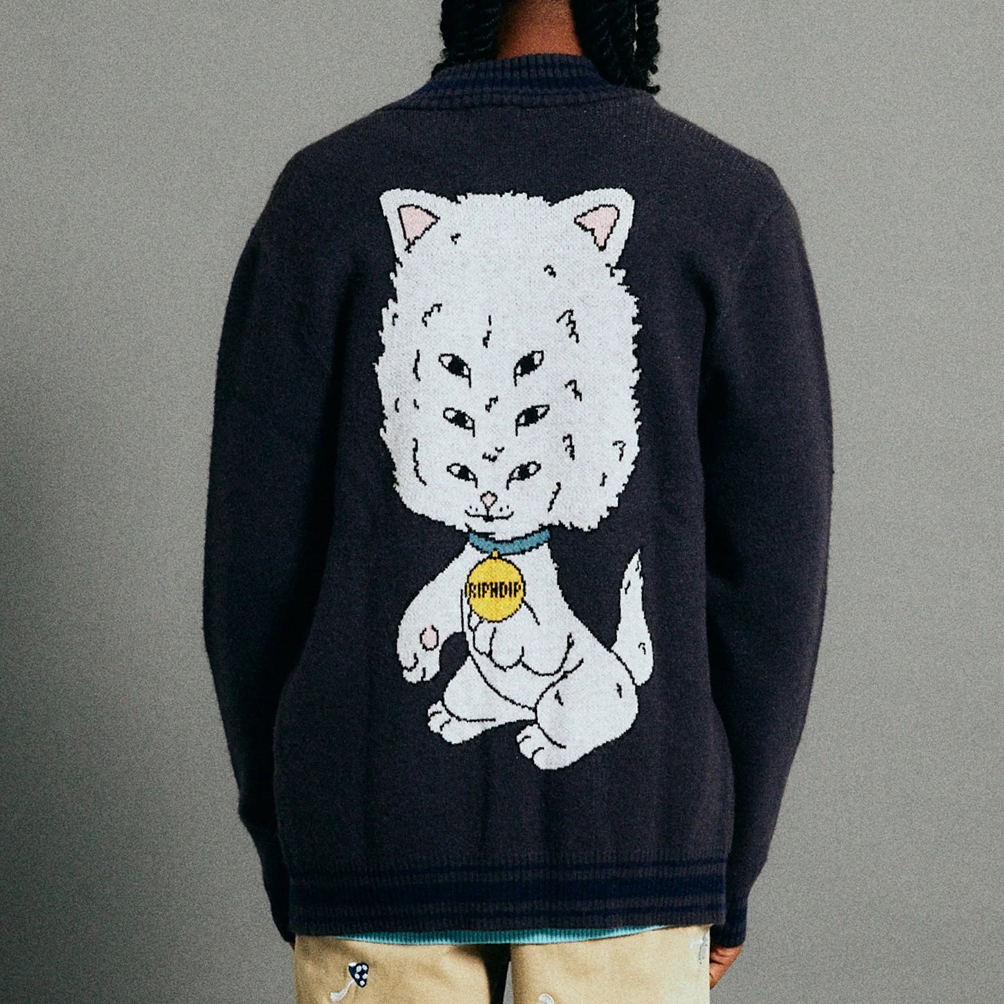 BIG HEAD KNIT CARDIGAN RIPNDIP