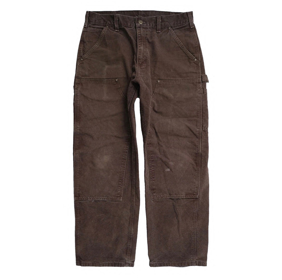 CARHARTT. Loose Fit Washed Duck Double-Front Utility Pant (Dark Brown)