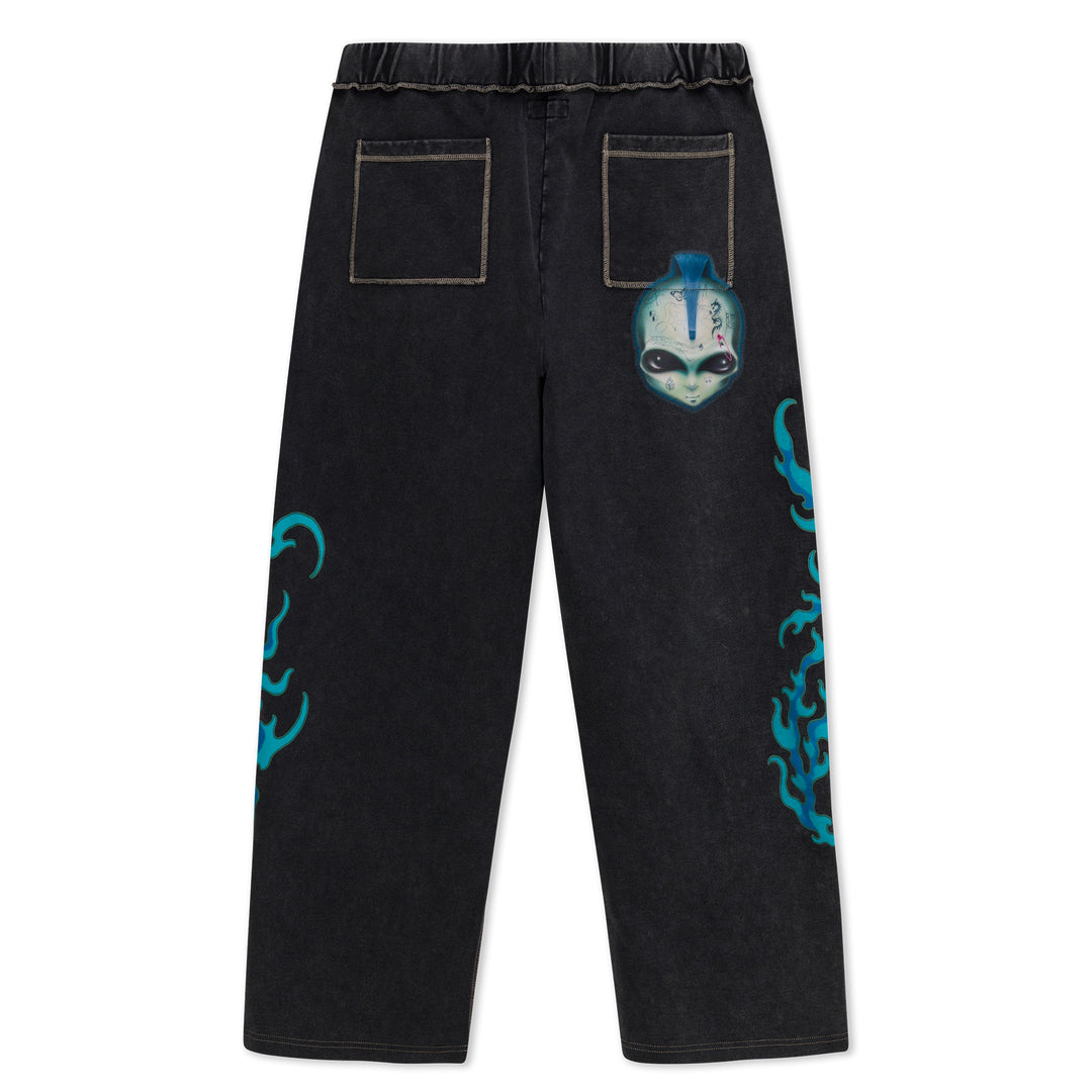 Squabble Up Sweat Pants (Black Vintage Wash)-RIPNDIP