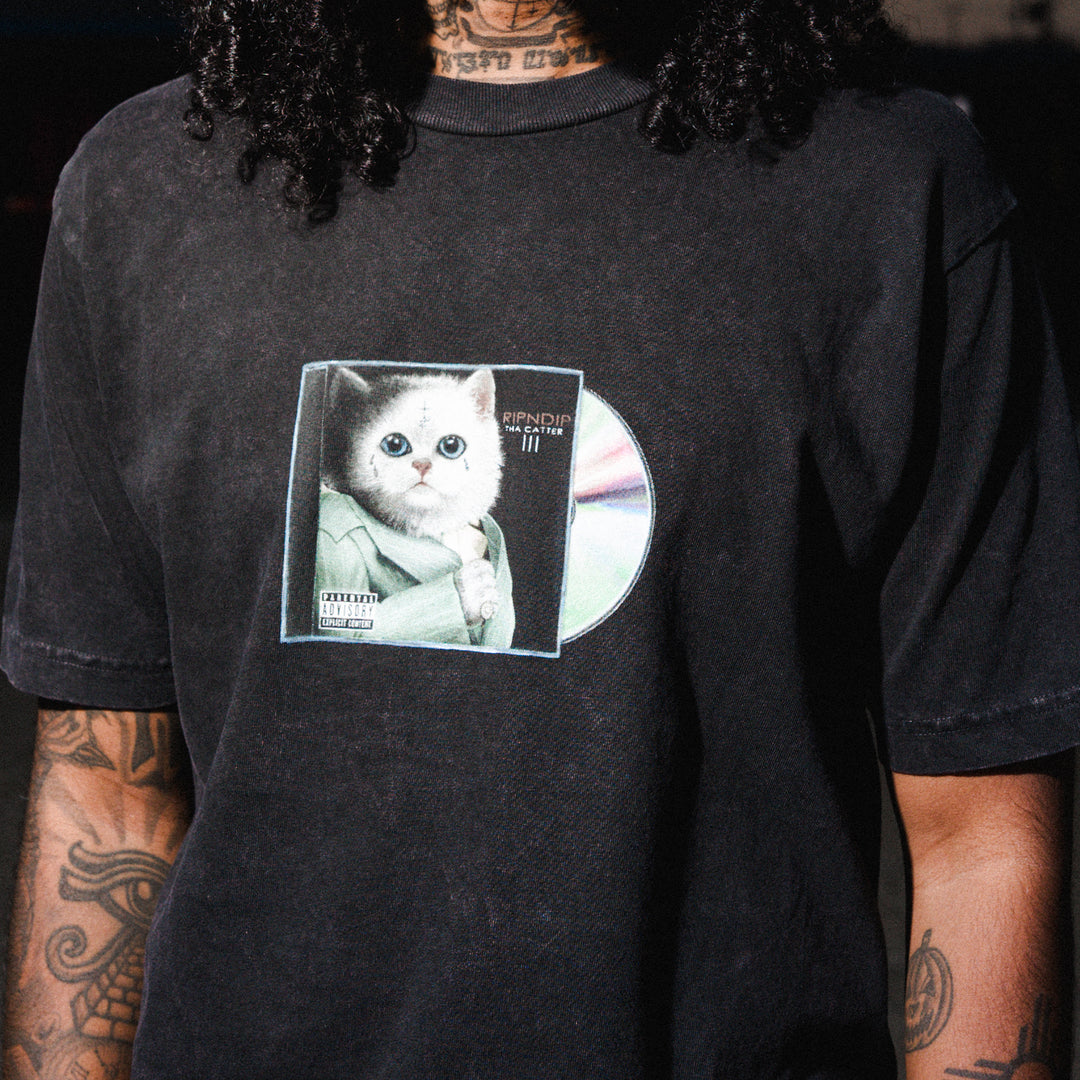 Lil Nerm 3 Tee (Black Vintage Wash)-RIPNDIP