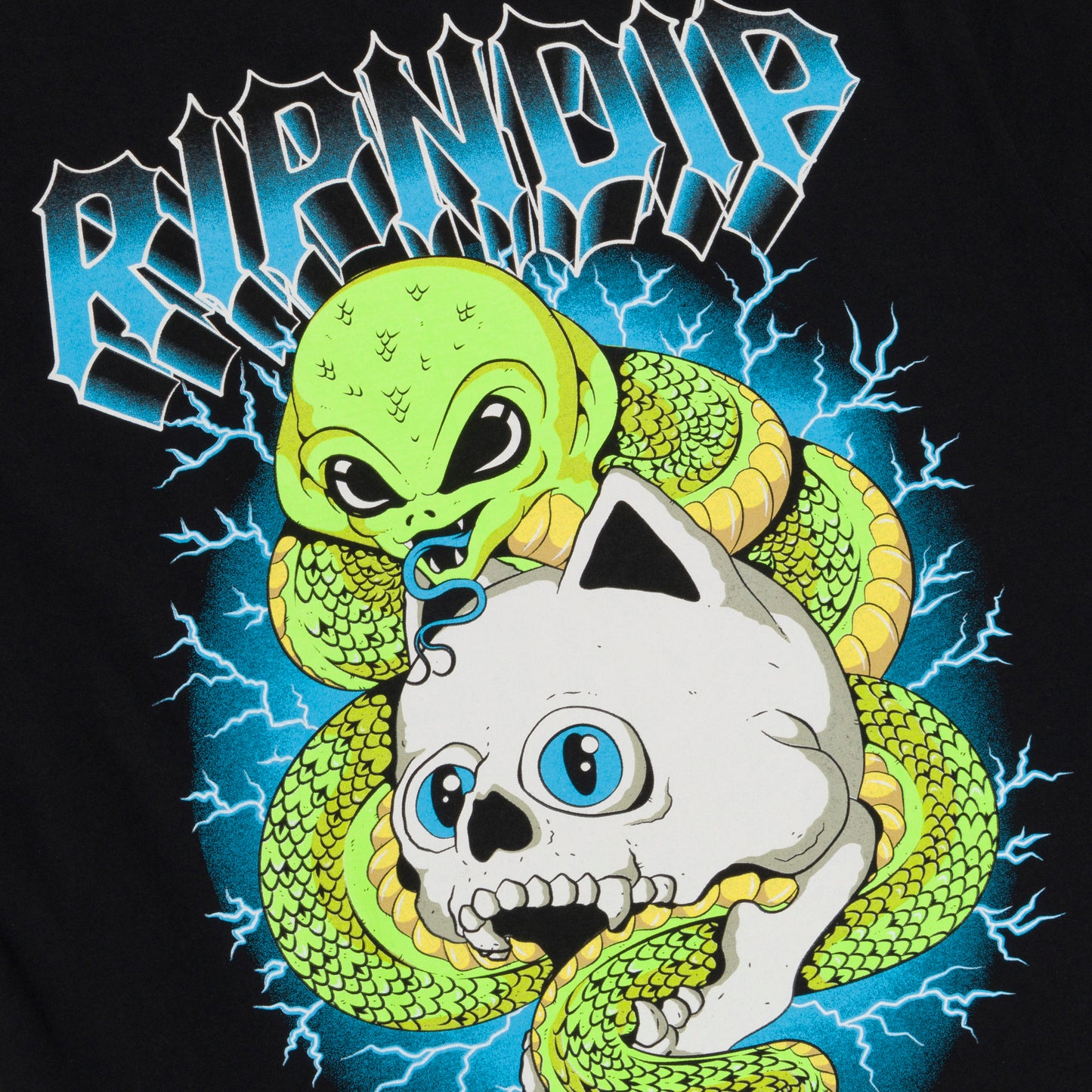 T-SHIRTS RIPNDIP SKULL AND BONES TEE (BLACK)