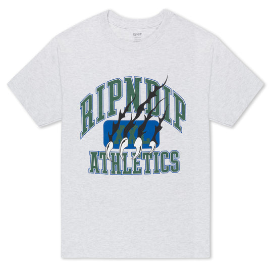 RIPNDIP ATHLETICS TEE (ASH HEATHER)