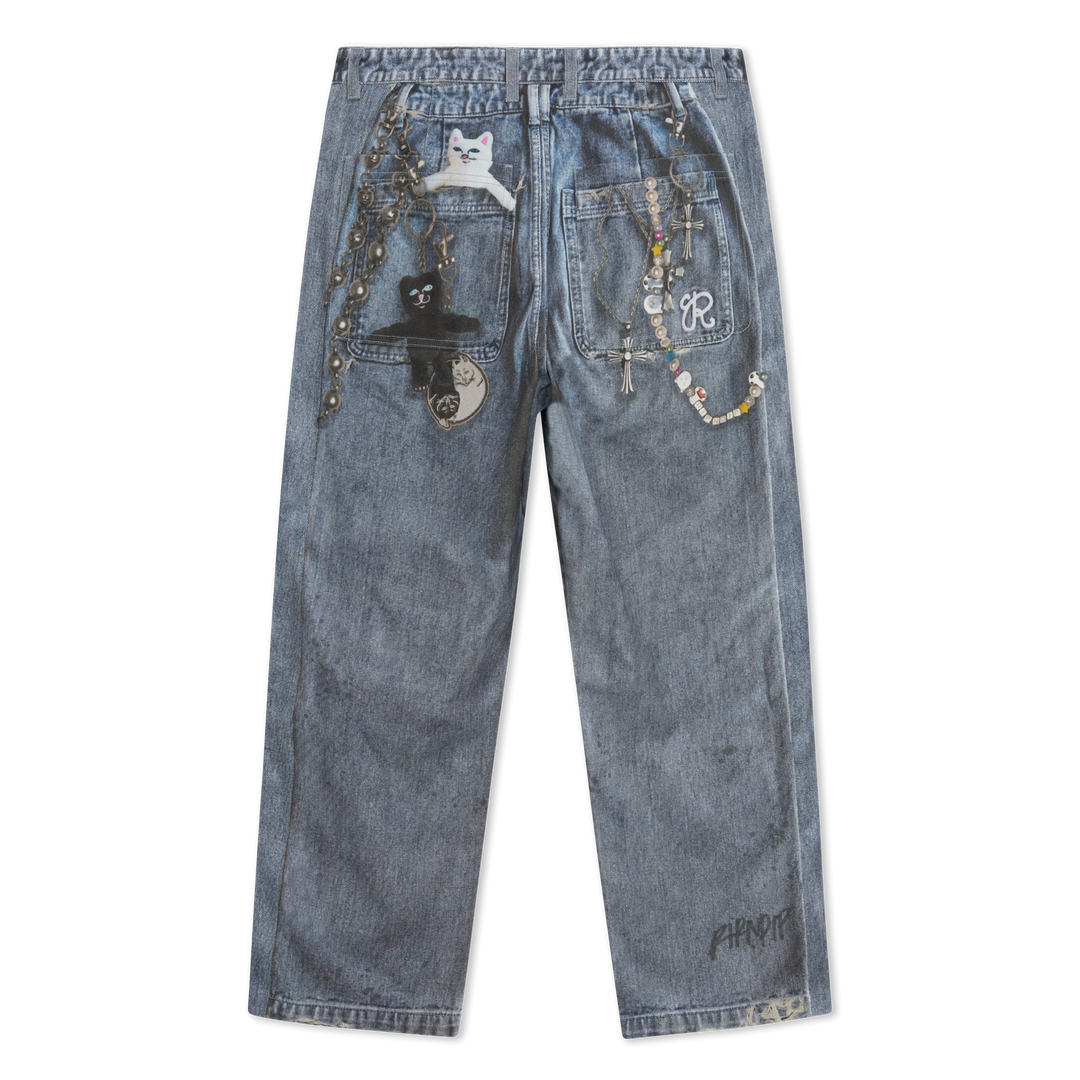 Real Straight Leg Denim Pants (Light Wash)