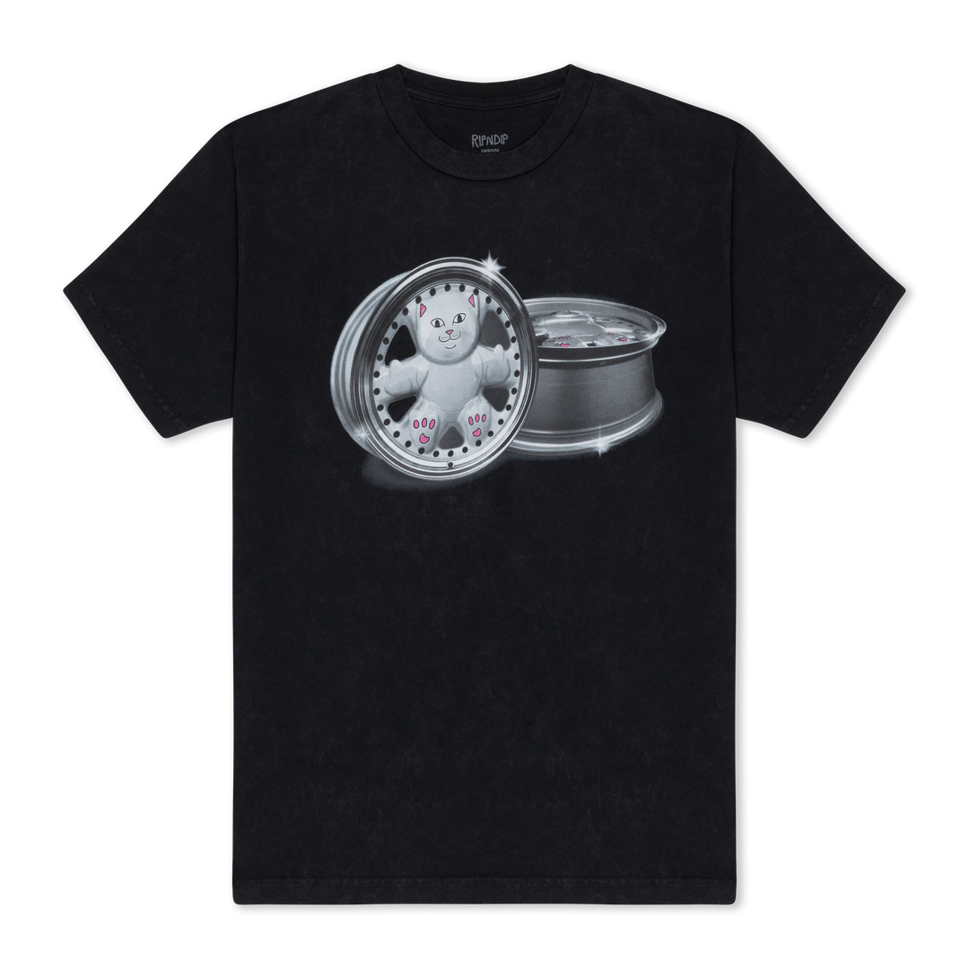 Nerm Wheels Tee (Black Vintage Wash)