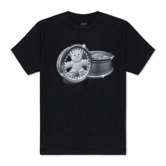 Nerm Wheels Tee (Black Vintage Wash)
