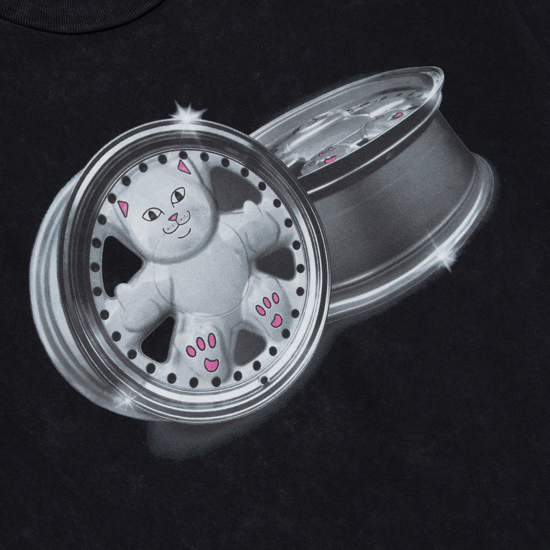 Nerm Wheels Tee (Black Vintage Wash)