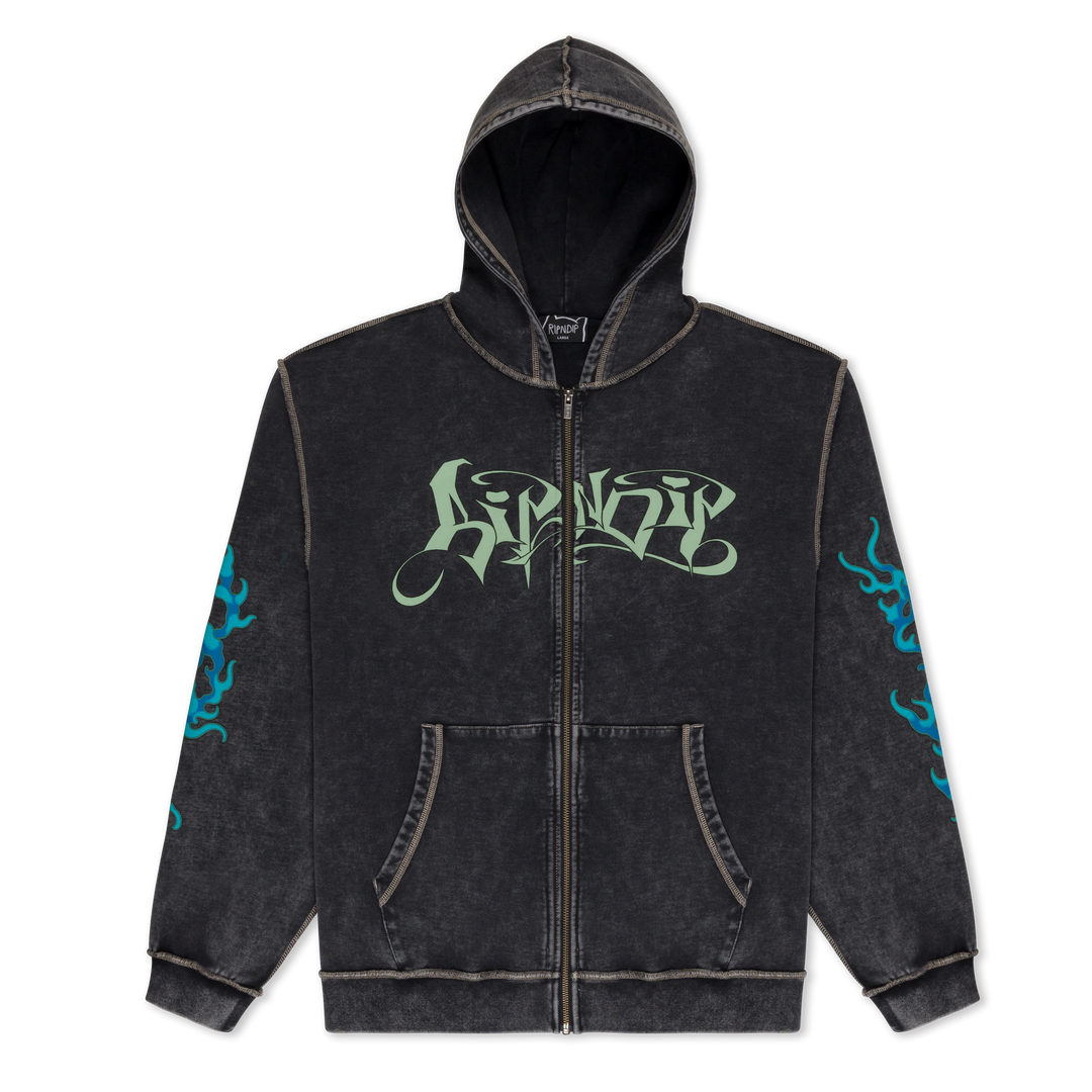 Squabble Up Hoodie (Black Vintage Wash)-RIPNDIP