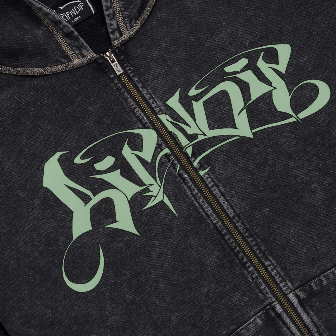 Squabble Up Hoodie (Black Vintage Wash)-RIPNDIP