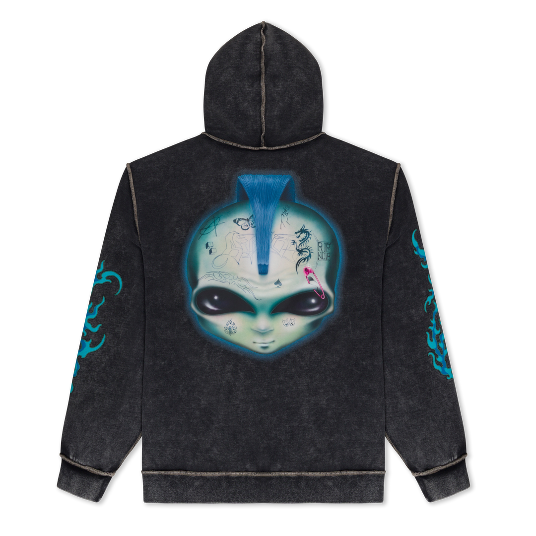 Squabble Up Hoodie (Black Vintage Wash)-RIPNDIP