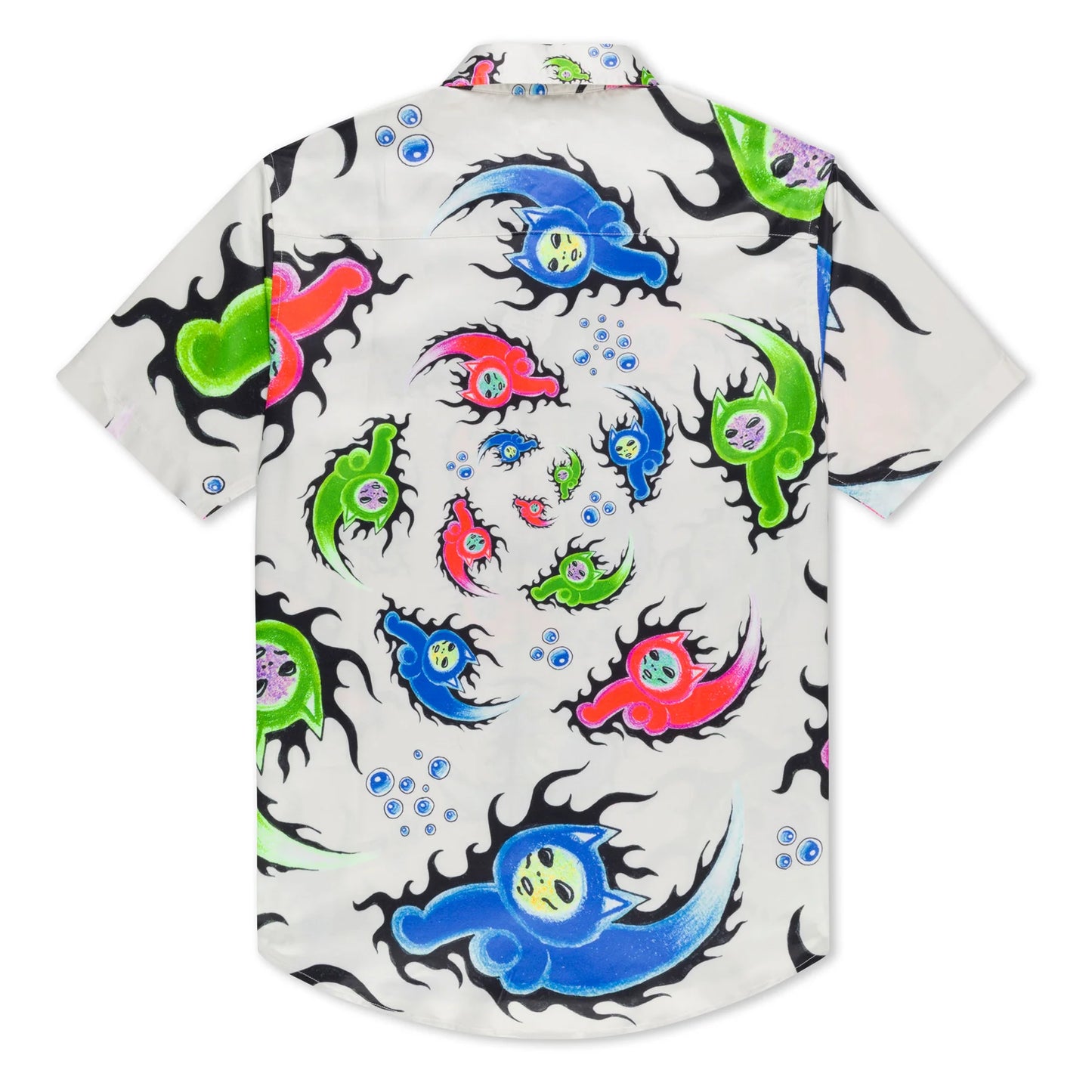 RIPNDIP | Camisa Ember Gris Polvo | Poliéster 100% | Colección Ígnea POW Flagship