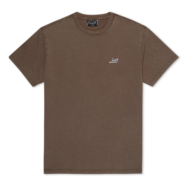 CASTANZA SHORT SLEEVE TEE (BROWN VINTAGE WASH) RIPNDIP