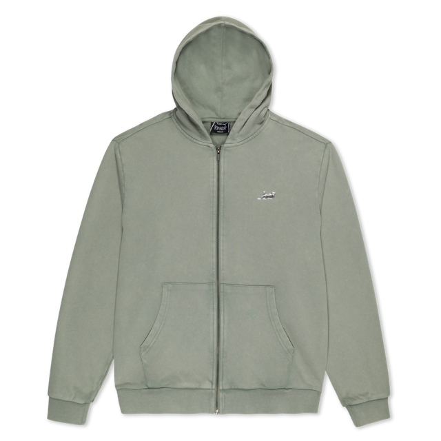 CASTANZA ZIP UP HOODIE (SAGE VINTAGE WASH) RIPNDIP