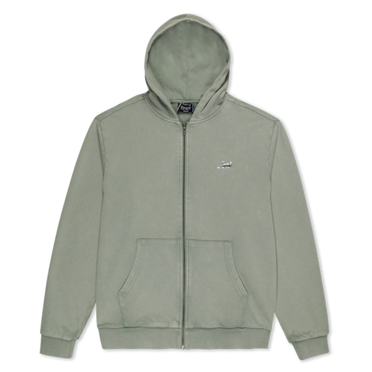 CASTANZA ZIP UP HOODIE (SAGE VINTAGE WASH) RIPNDIP