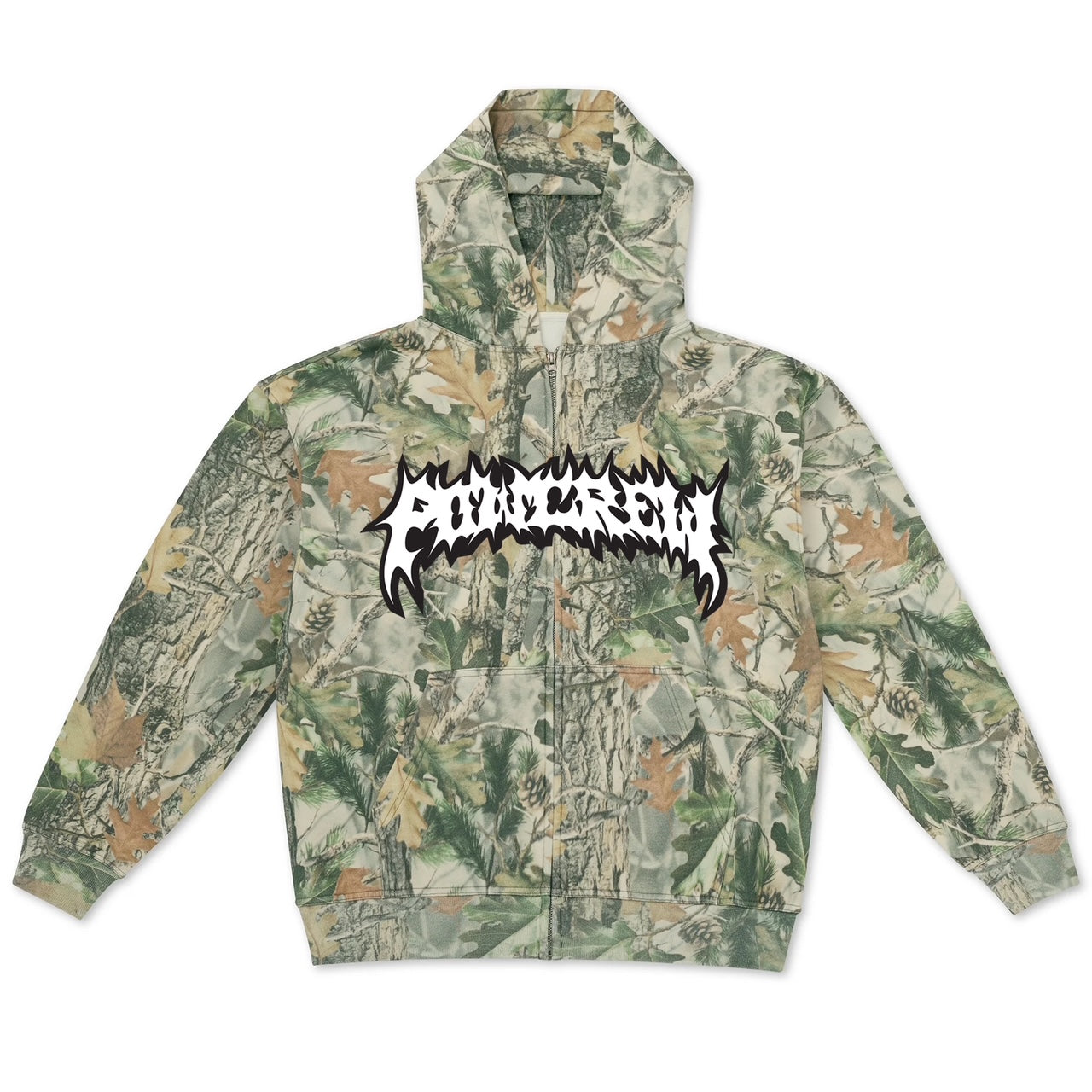 POW LEAF CAMO HOODIE ZIP PUYA CREW