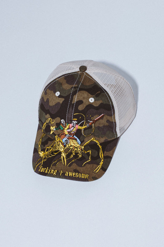 SCORPION MESH TRUCKER HAT CAMO FUCKING AWESOME
