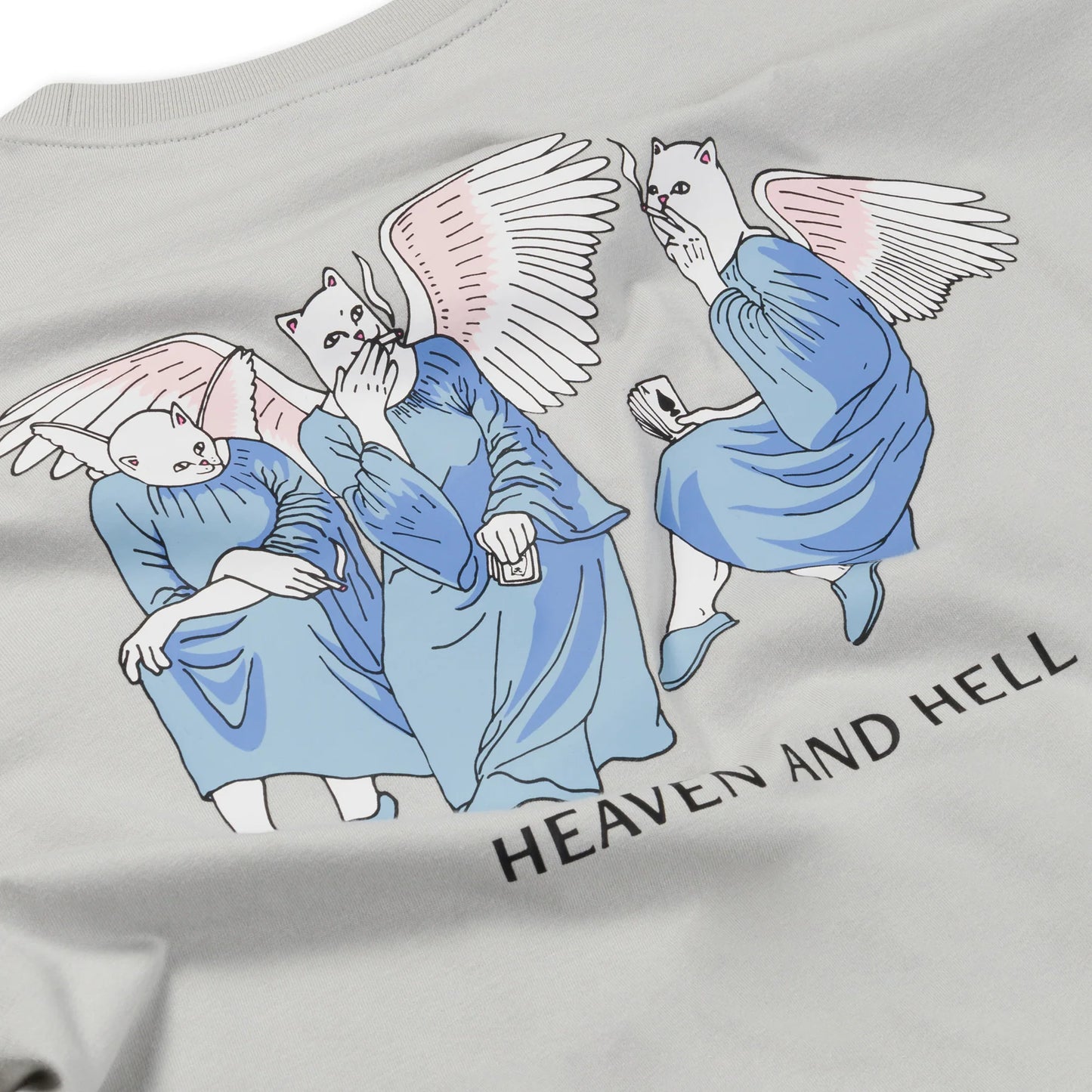 RIPNDIP - HEAVEN AND HELL TEE (GREY)