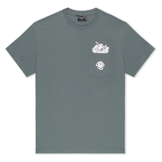 RIPNDIP - NERMANIAC POCKET TEE (CHARCOAL)