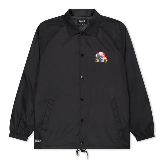 RIPNDIP - RISKY BUSINESS COACHES JACKET (BLACK)