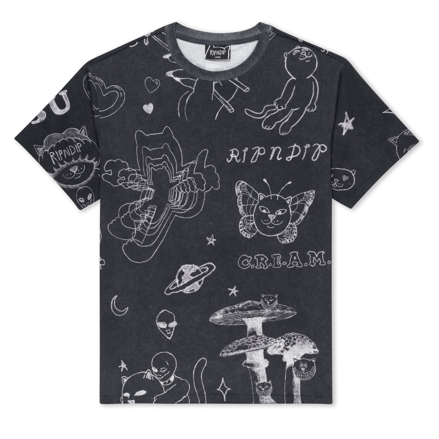 RIPNDIP | Camiseta Nermal Domination (Black Wash) | Algodón 180g Ultra-Resistente | Envíos a toda Venezuela
