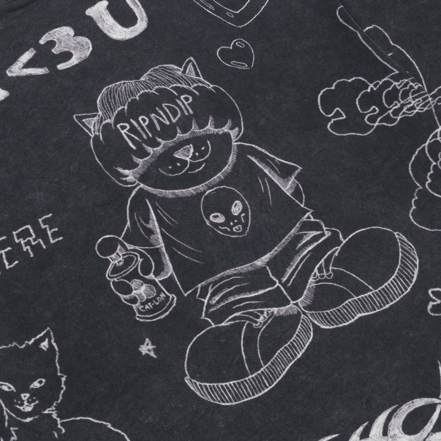 RIPNDIP | Camiseta Nermal Domination (Black Wash) | Algodón 180g Ultra-Resistente | Envíos a toda Venezuela