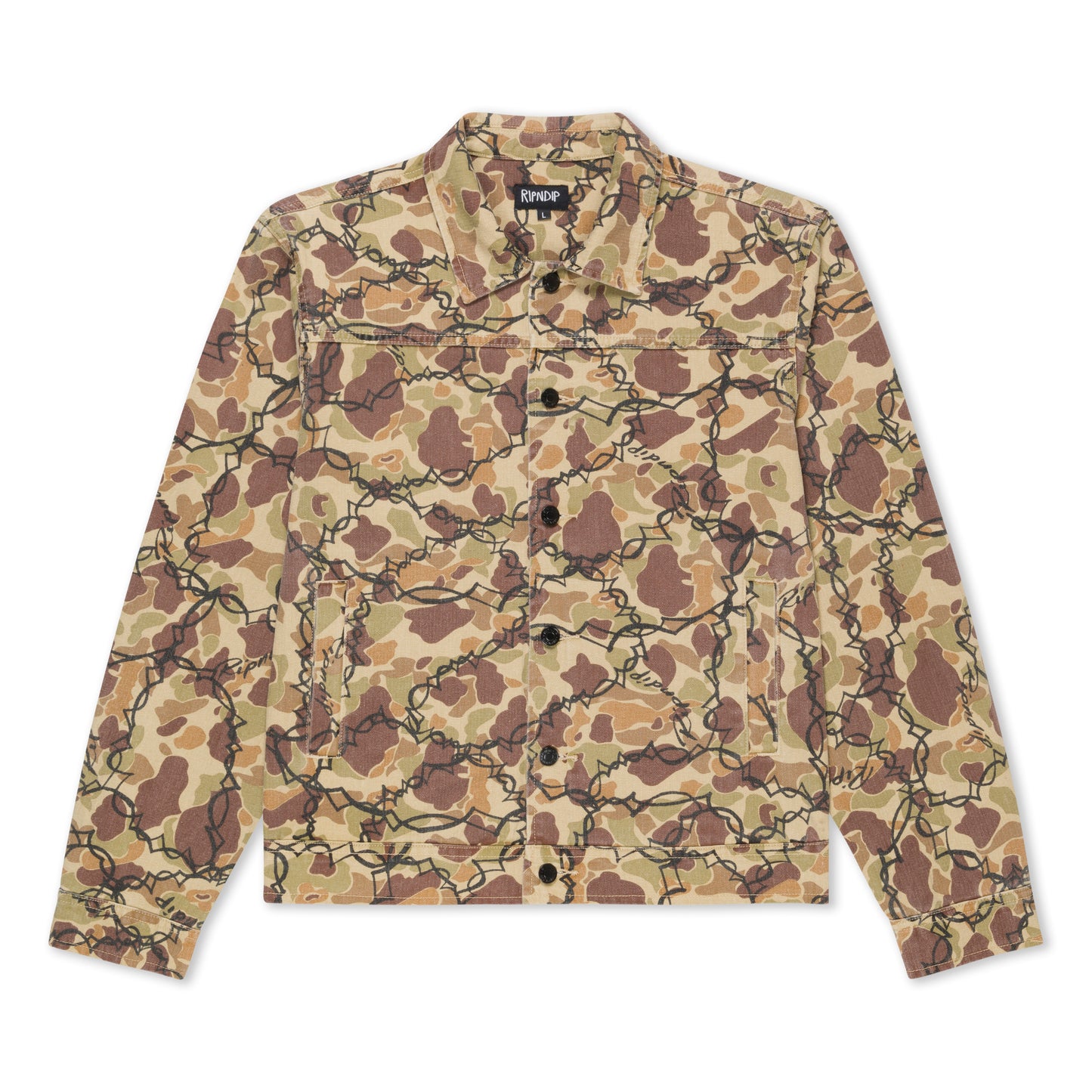 RIPNDIP | Chaqueta Wired Button Up (Tan Camo) | Algodón Twill 100% + Bolsillos Tácticos | Envío a toda Venezuela