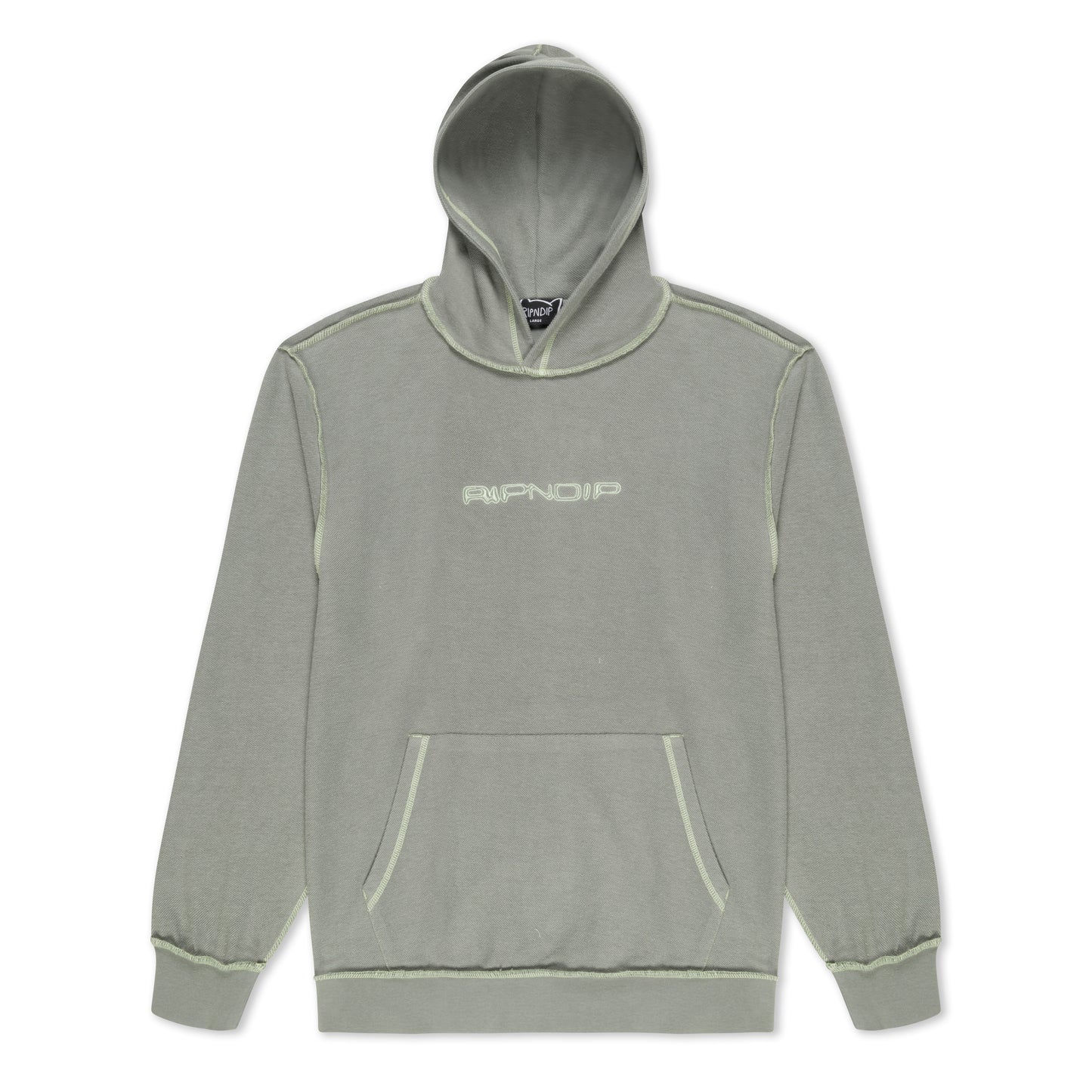 RIPNDIP | Hoodie Saturn Reverse Stitch (Steel Grey) | Franela Algodón 100% + Bordado Invertido | Envío a toda Venezuela