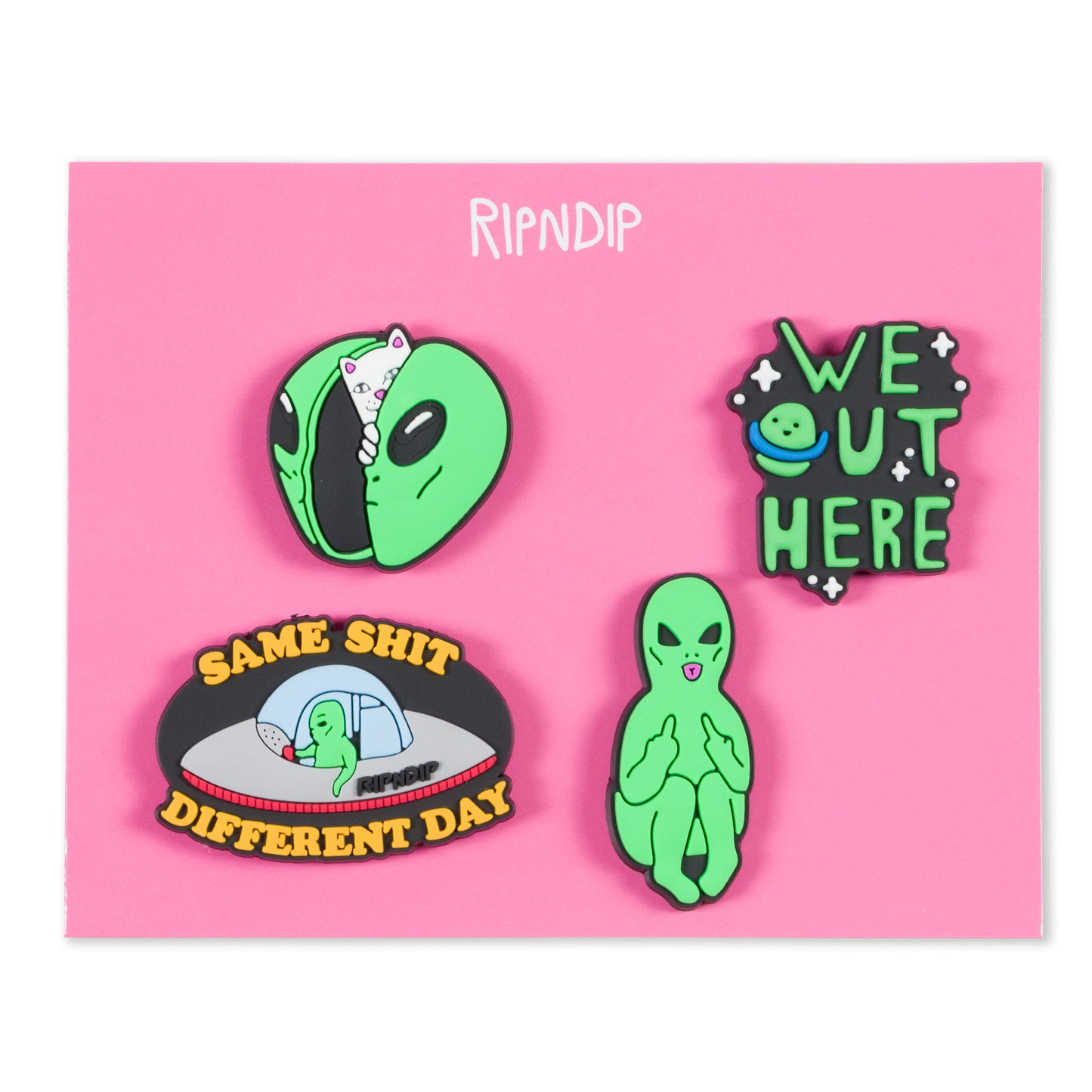 RIPNDIP | Kit de Charms We Out Here (Multicolor) | Para Clogs Perforados | Envíos a toda Venezuela