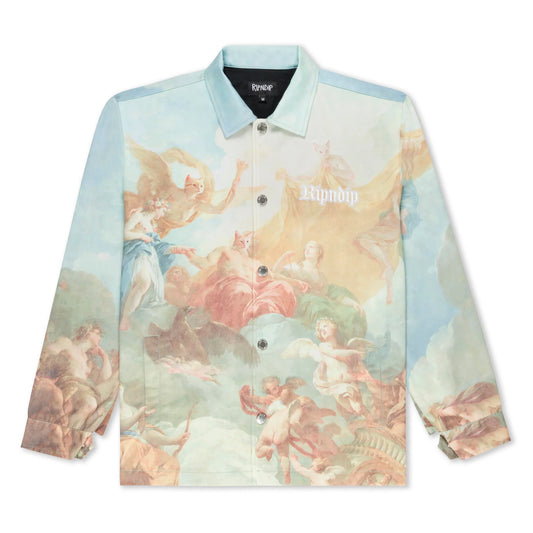 RIPNDIP - HEAVENS WAITING BUTTON UP JACKET (MULTI)