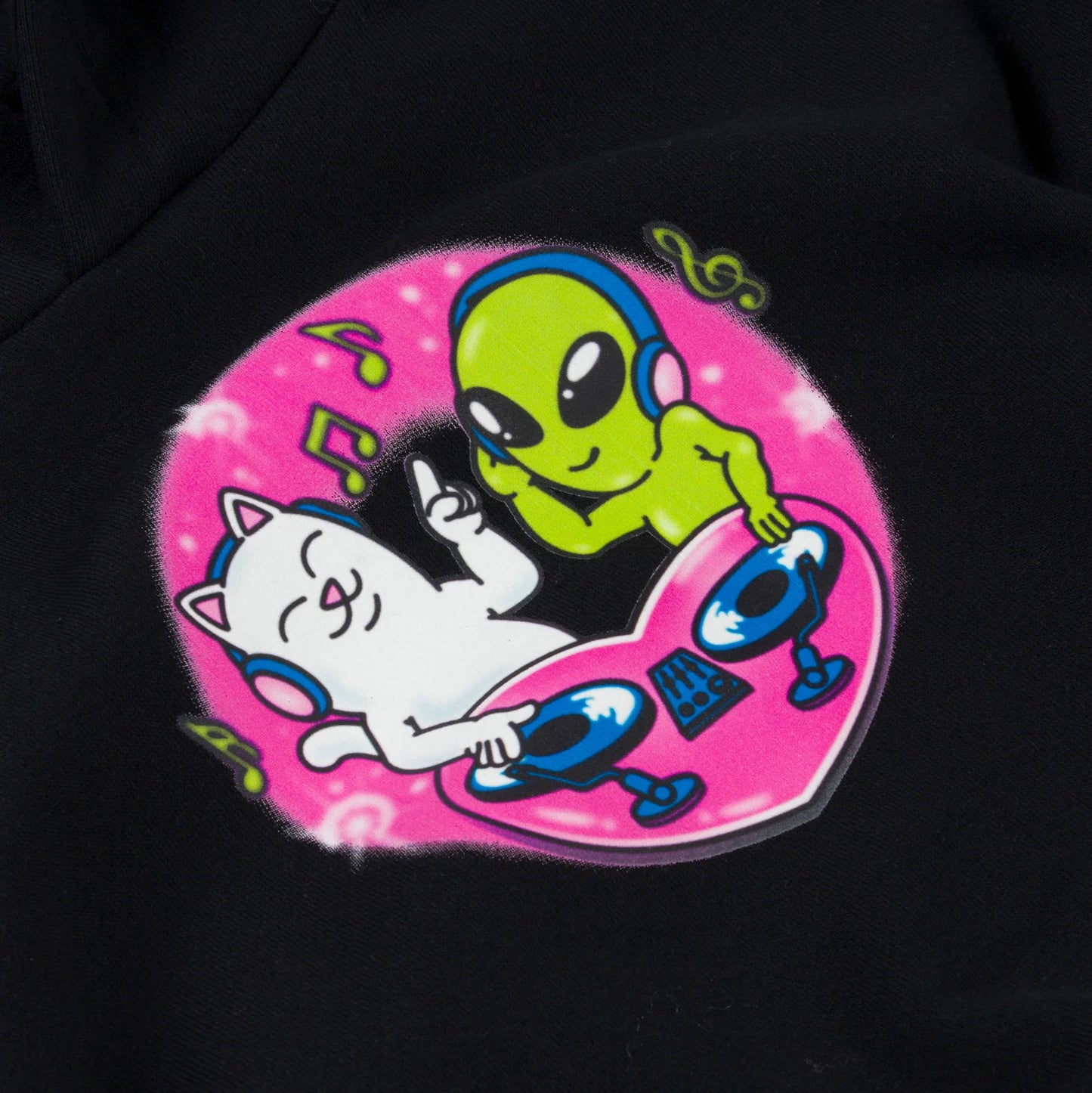 LOVE IS RIPNDIP HOODIE (BLACK)