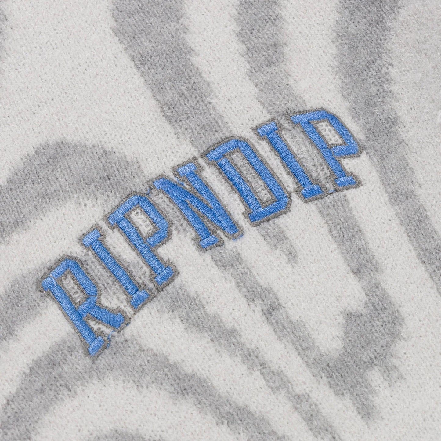 RIPNDIP - HYPNOTIC TEAM SPIRIT KNIT CARDIGAN (GREY/LIGHT BLUE)