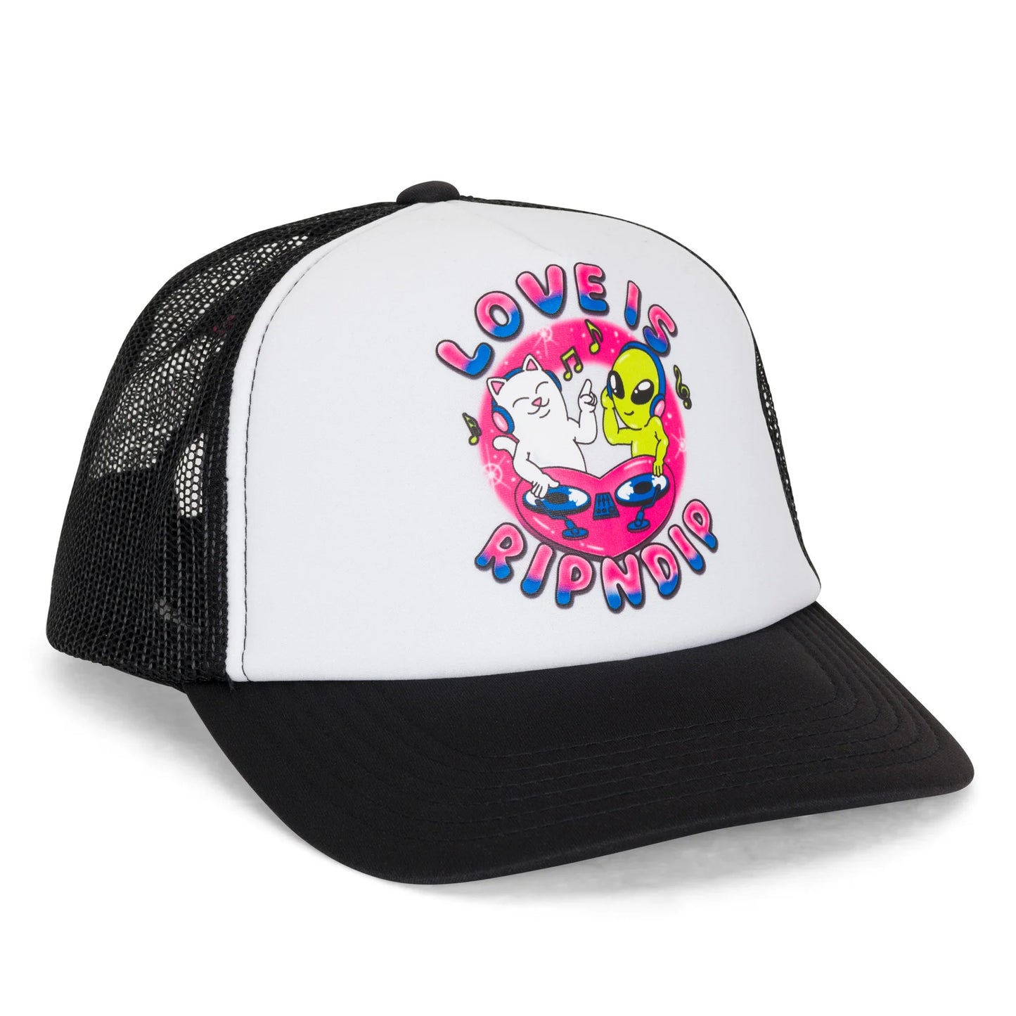 RIPNDIP - LOVE IS RIPNDIP TRUCKER HAT (WHITE)