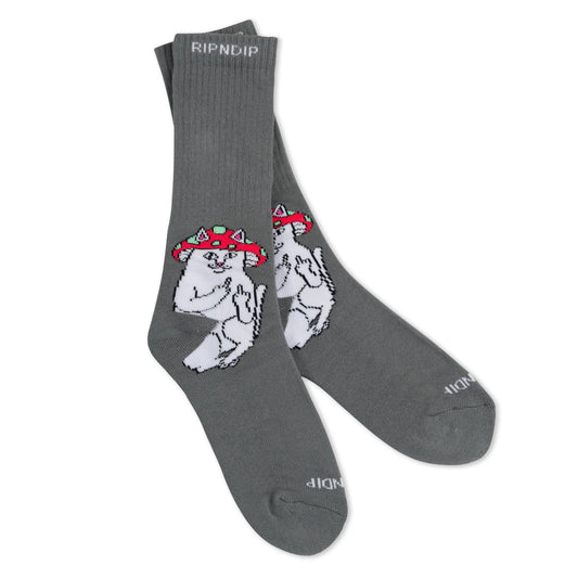 RIPNDIP - LORD SHROOMY SOCKS (CHARCOAL)