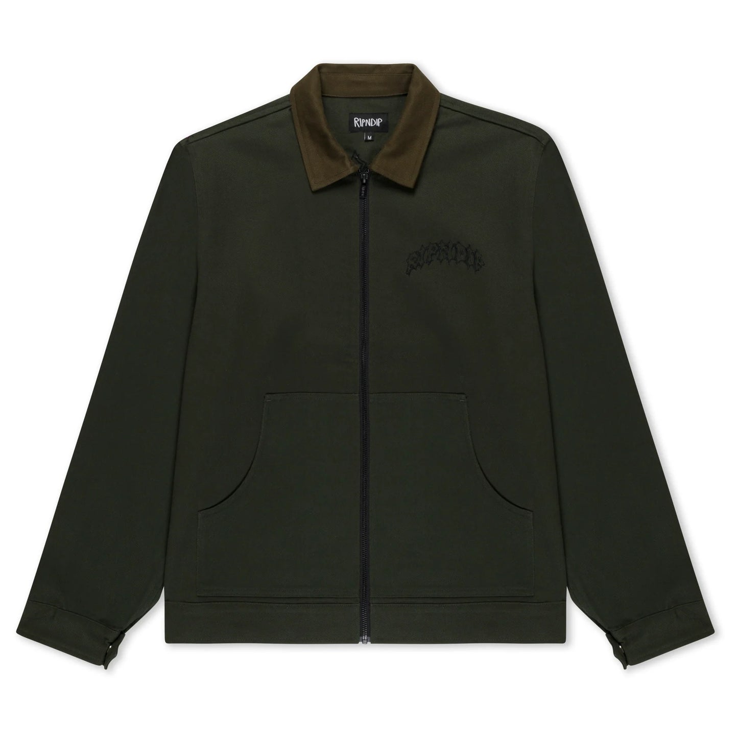 RIPNDIP - MOTHER NERM TWILL WORK JACKET (DARK OLIVE)