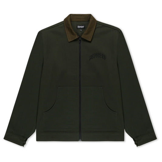 RIPNDIP - MOTHER NERM TWILL WORK JACKET (DARK OLIVE)