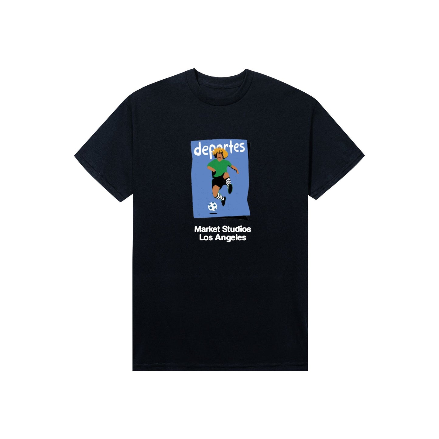 MARKET ILLUSTRATED SOCCER T-SHIRT (BLACK)