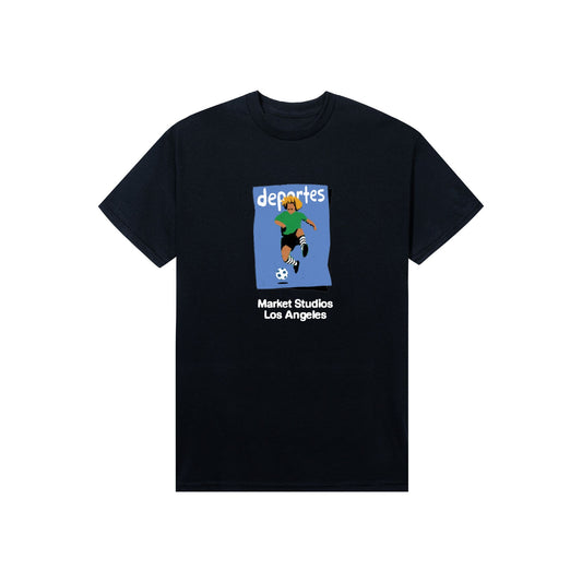 MARKET ILLUSTRATED SOCCER T-SHIRT (BLACK)