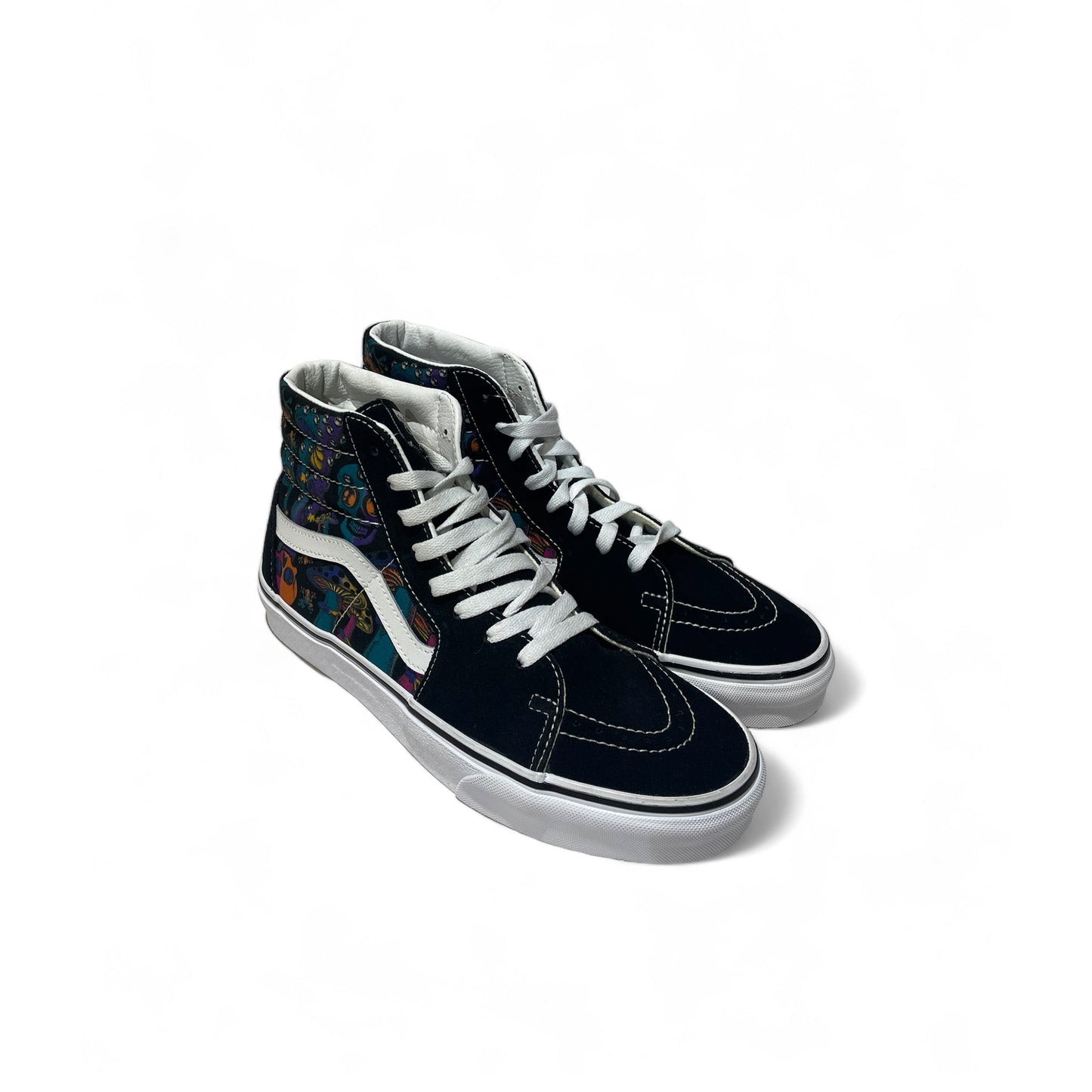 Vans Sk8-Hi Black Multi | Zapatillas Altas Venezuela | Suede/Canvas + Sidestripe™ Legendario