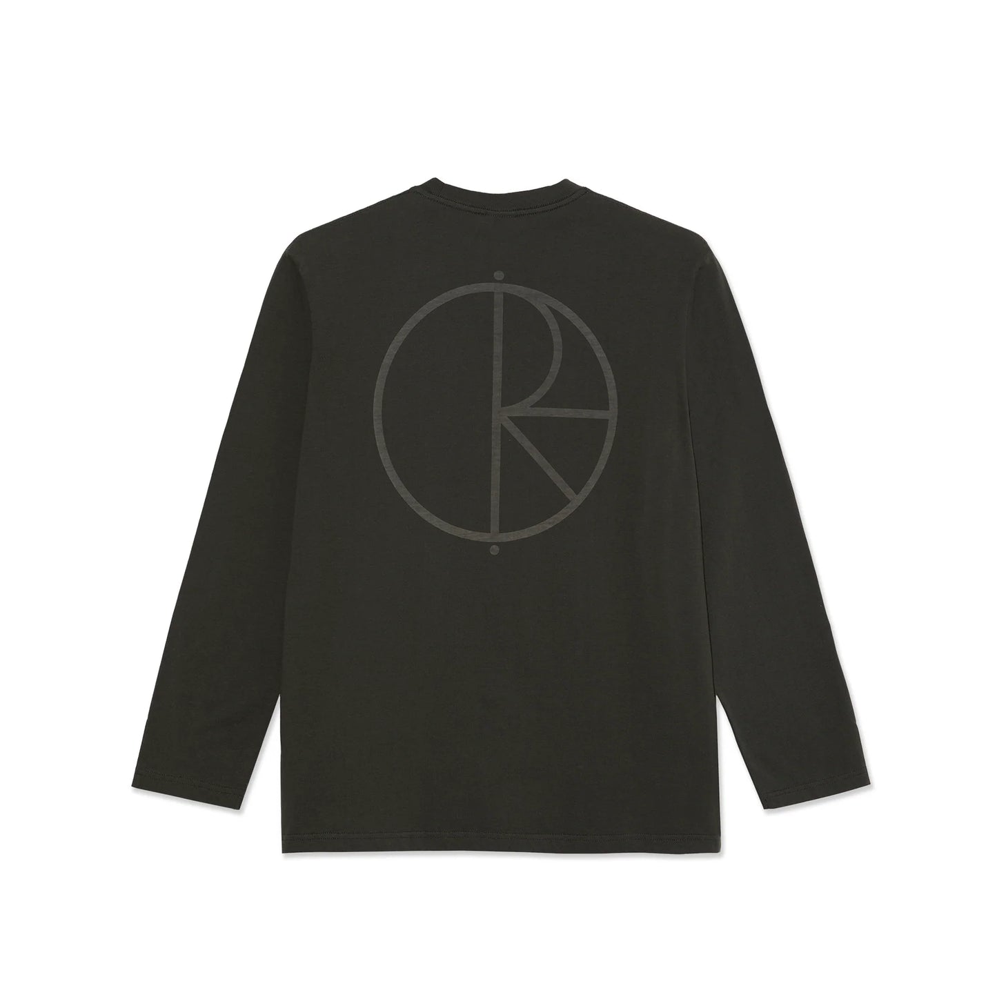 POLAR SKATE CO. Steve LS Tee Stroke Logo (Dirty Black)