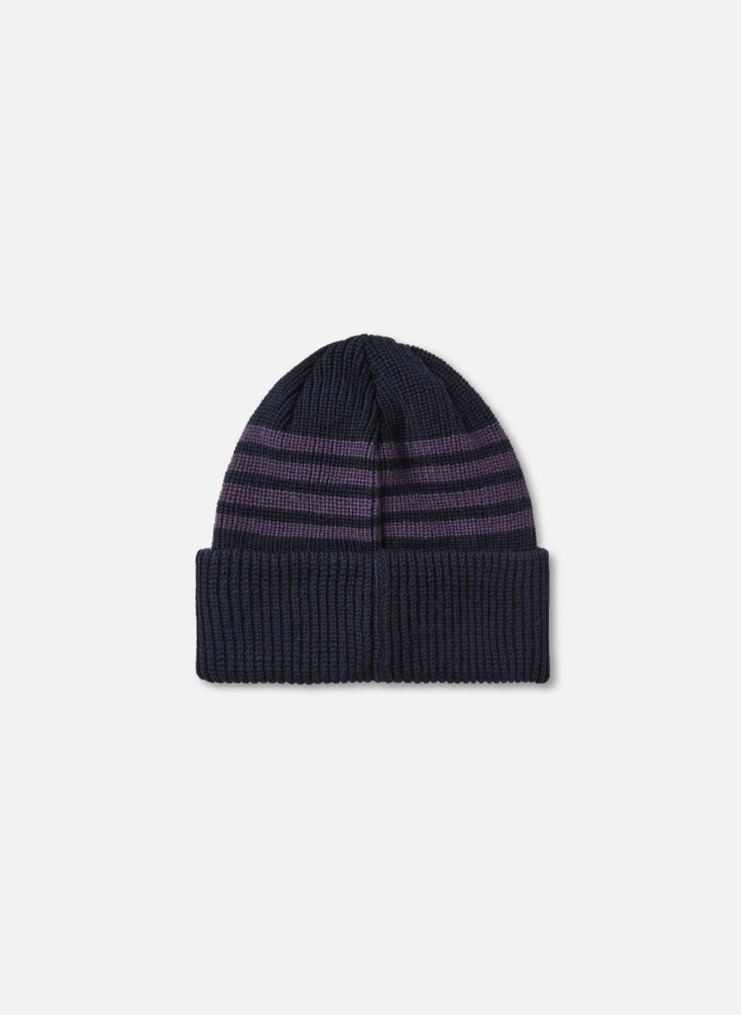 Polar Skate Co. Stripe Merino Beanie – Navy / Purple