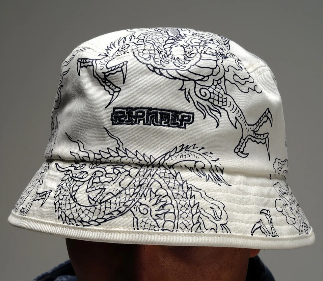 Haku Face Mask Bucket Hat (White)