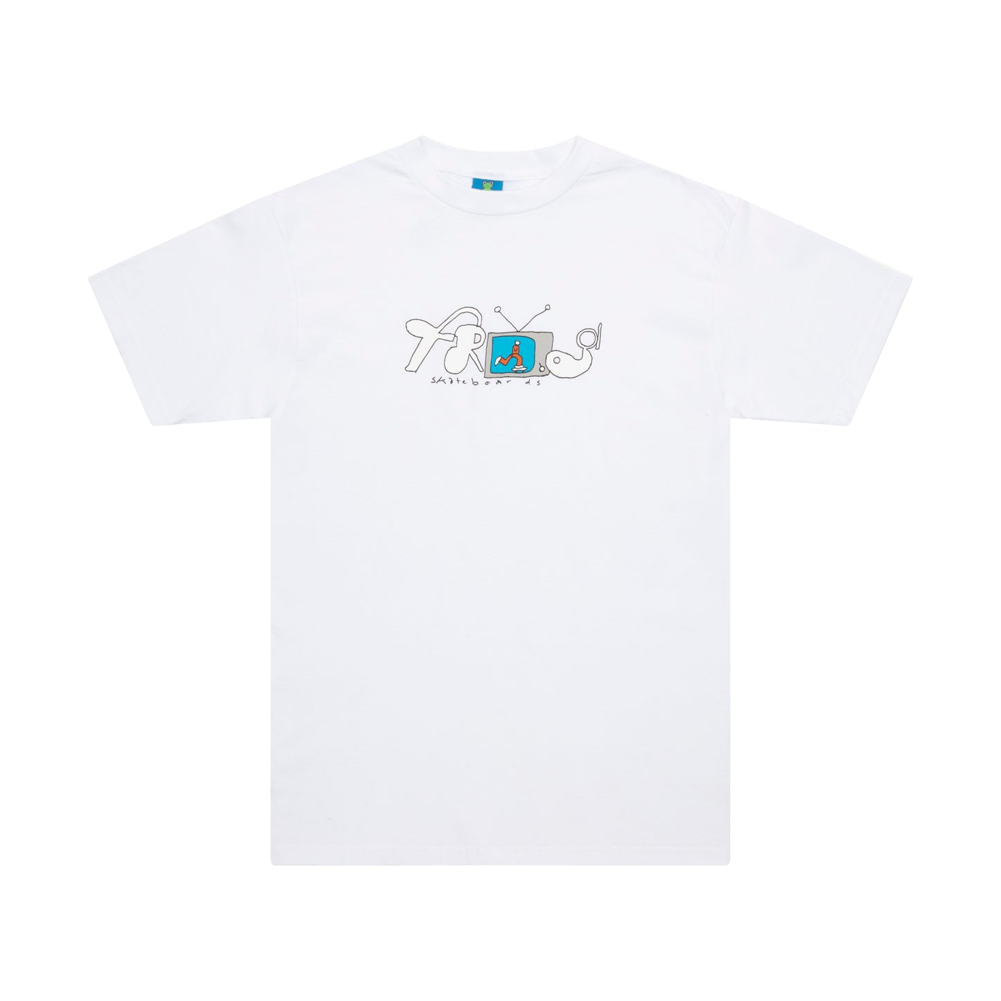 FROG SKATEBOARDS - TELEVISION TEE WHITE