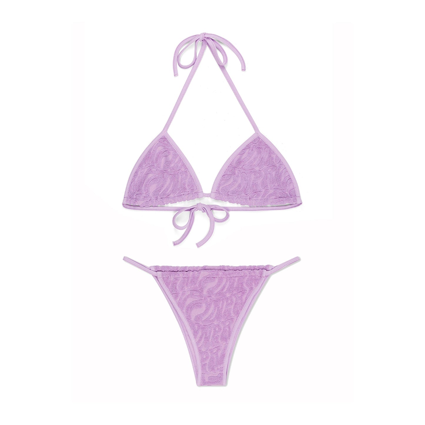 RIPNDIP Wilshire Bikini Set | Algodón 80% | Estampado Terry Lilac | Colección Playa
