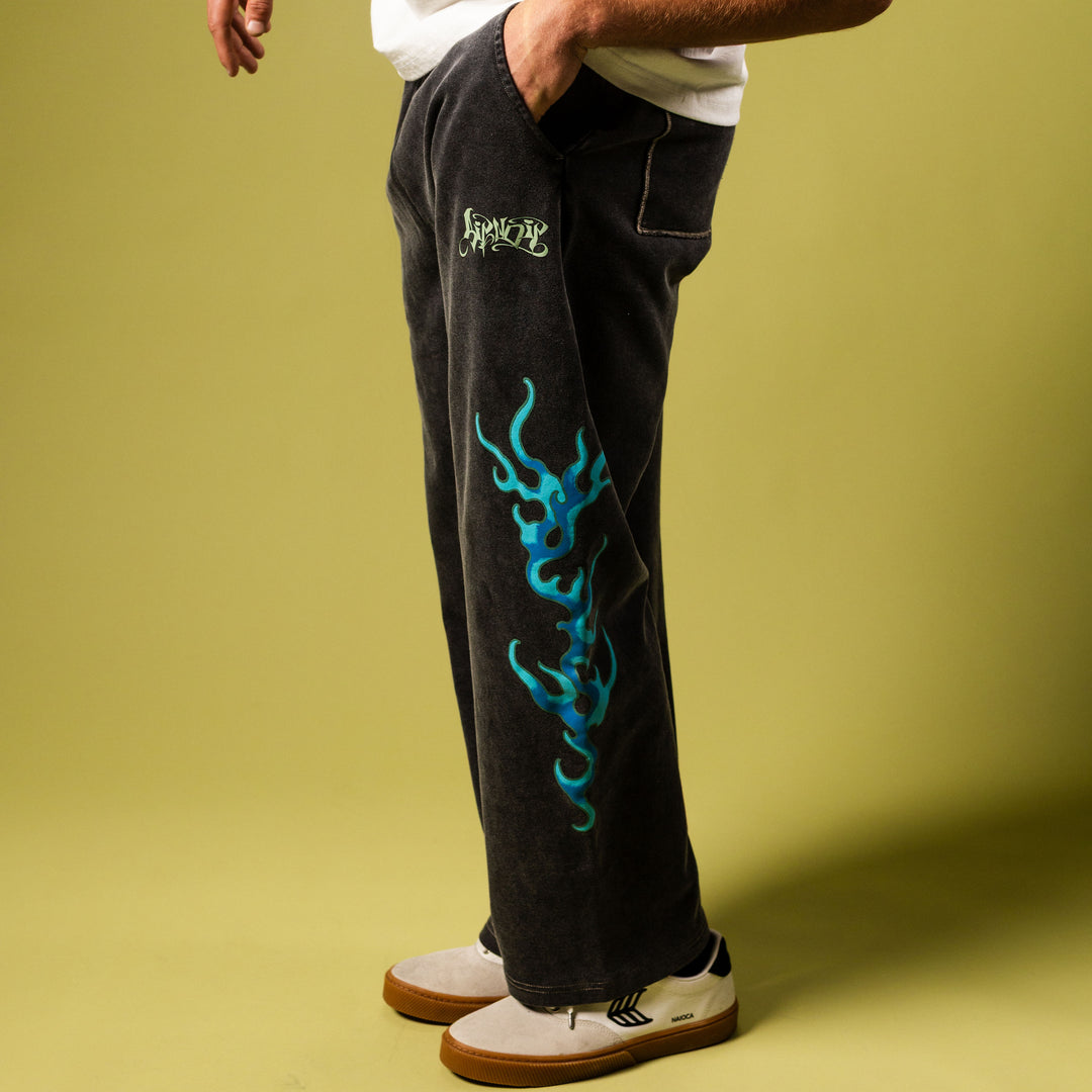 Squabble Up Sweat Pants (Black Vintage Wash)-RIPNDIP