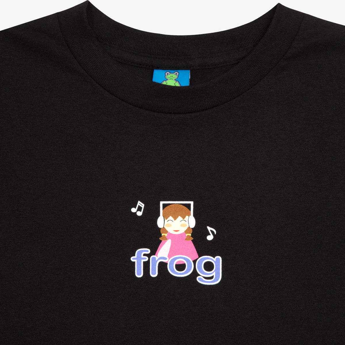 FROG SKATEBOARD  | I'm Not Listening Tee Black | 100% Algodón | Streetwear Irreverente