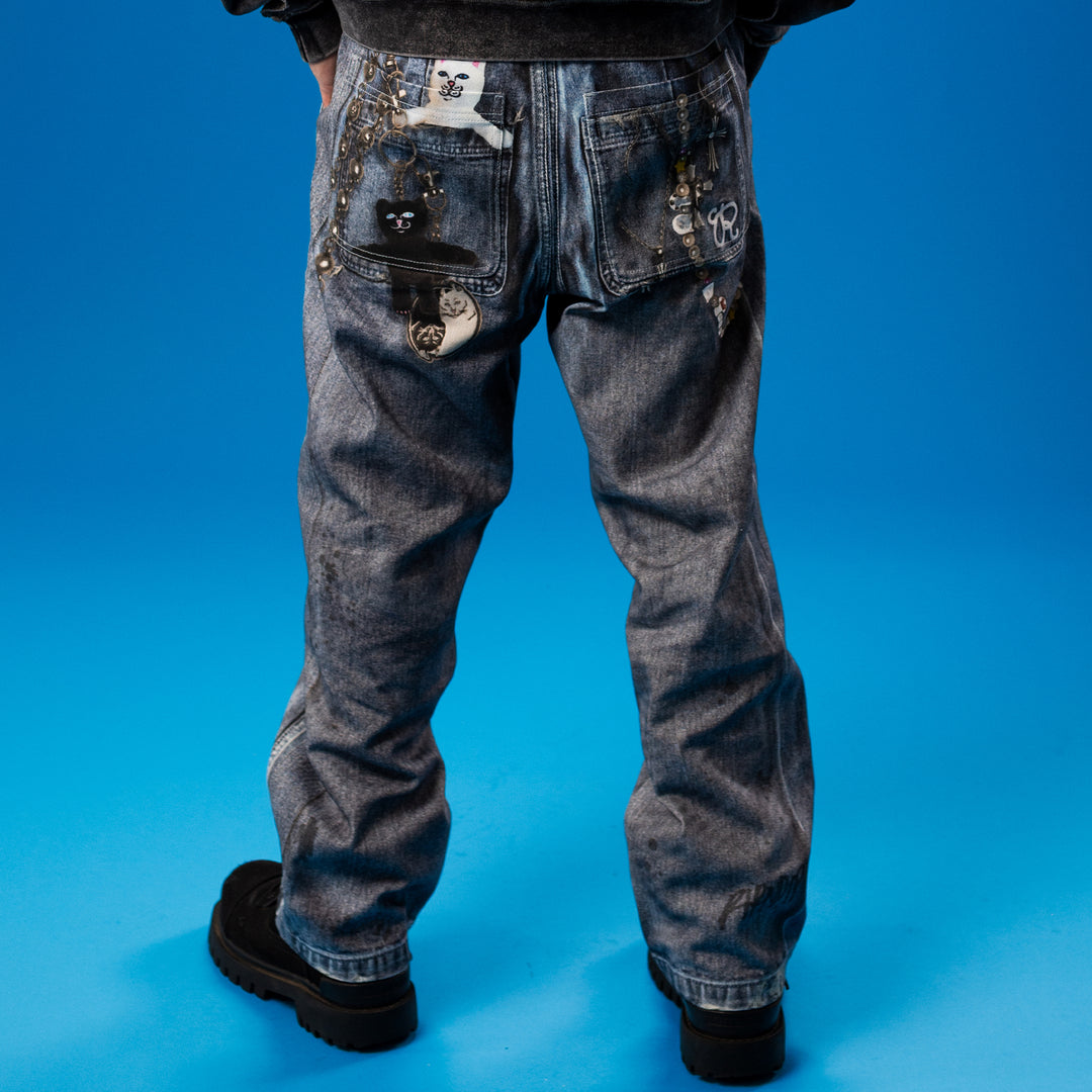 Real Straight Leg Denim Pants (Light Wash)