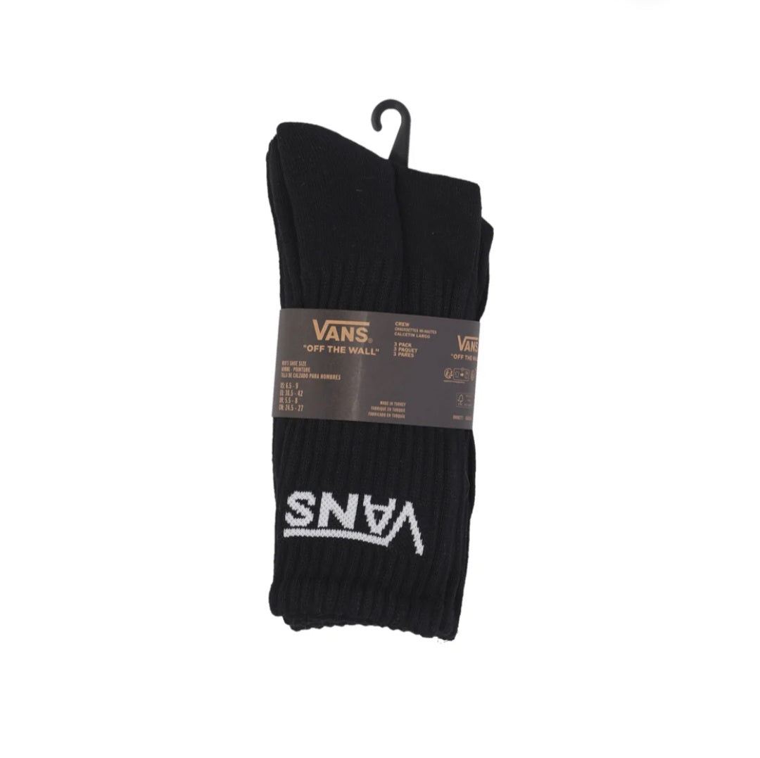 Vans Classic Crew 3 Pack Socks   Black