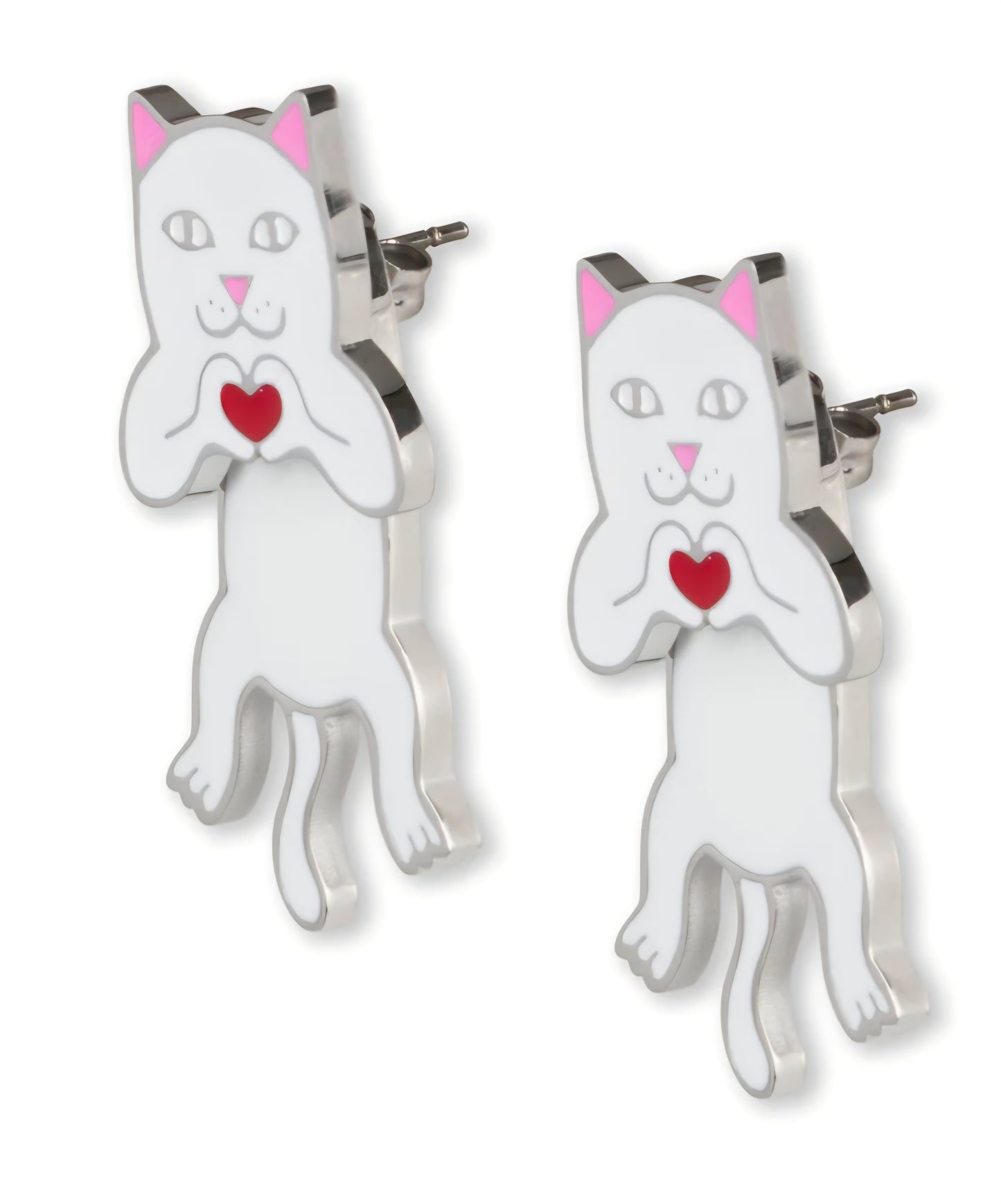 Nermal Loves Earring Set (White) RIPNDIP