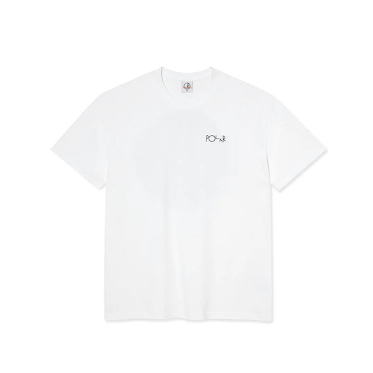 POLAR SKATE CO. | Camiseta Burnside 2084 Blanca | Logo Serigrafiado | Streetwear